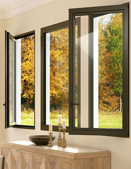 Aluminium framed windows