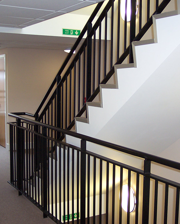 Stainless steel handrail installation